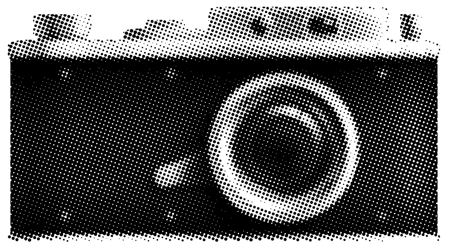Halftone collage camera, halftone effect camera element